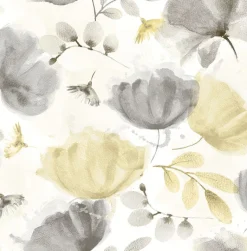 2904-25679 Zahra Grey Floral Wallpaper