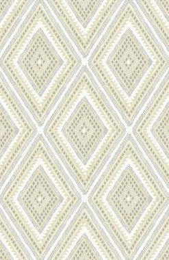2969-26014 Zaya Light Yellow Tribal Diamonds Wallpaper