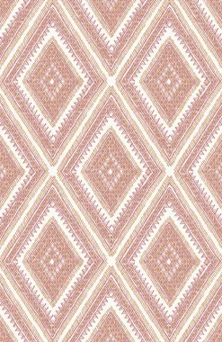 2969-26015 Zaya Orange Tribal Diamonds Wallpaper