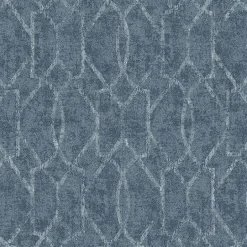 4019-86449 Ziva Blue Trellis Wallpaper