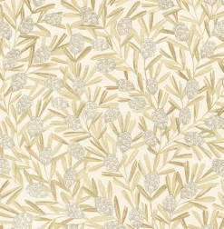 2970-26103 Zulma Gold Decorative Botanical Wallpaper