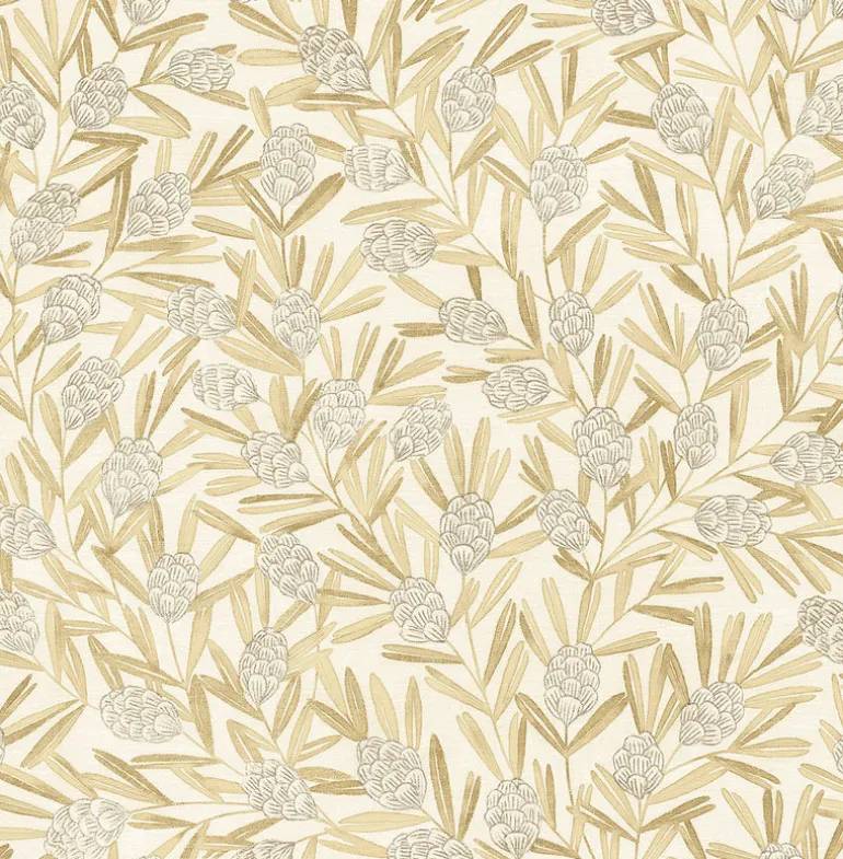 2970-26103 Zulma Gold Decorative Botanical Wallpaper