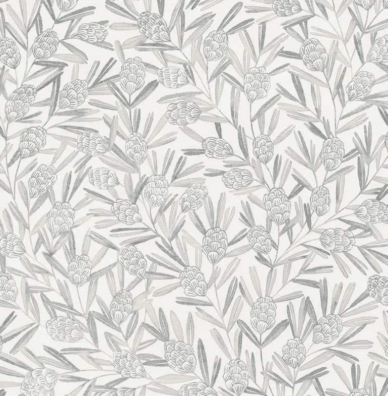 2970-26102 Zulma Grey Decorative Botanical Wallpaper