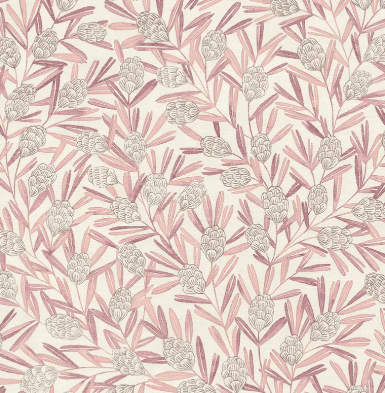 2970-26104 Zulma Pink Decorative Botanical Wallpaper