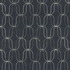 Acoustic Embroidery 180052 Onyx Novogratz Fabric