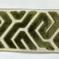 Agos Lime 3.5 inch Green Cut Velvet Europatex Trim