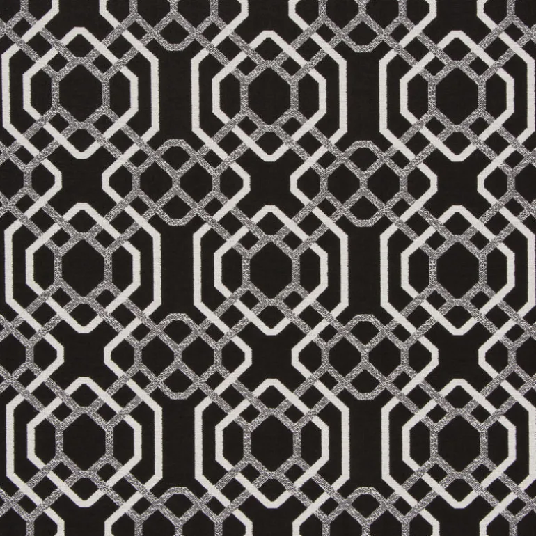 Alexandria Black White Bella Dura Fabric