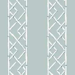 Aqua Latticework Wallpaper