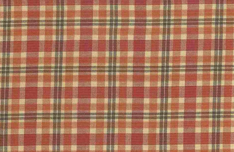 Aruba Plaid Paprika Multi Laura Kiran Fabric