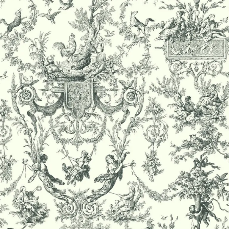 Ashford Toiles Old World Toile Wallpaper (AT4237_B12)