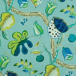 Aurora Vine Aqua P/Kaufmann Fabric