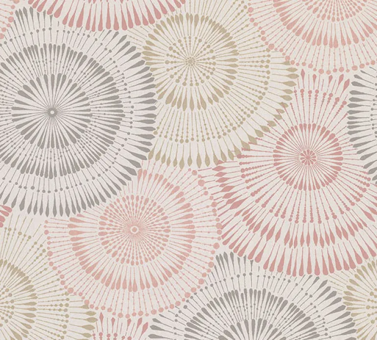 2909-AW87740 Howe Coral Medallions Wallpaper