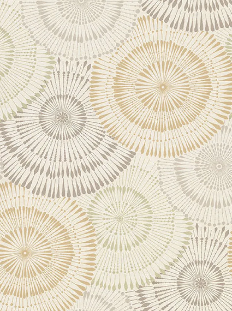 2909-AW87739 Howe Wheat Medallions Wallpaper