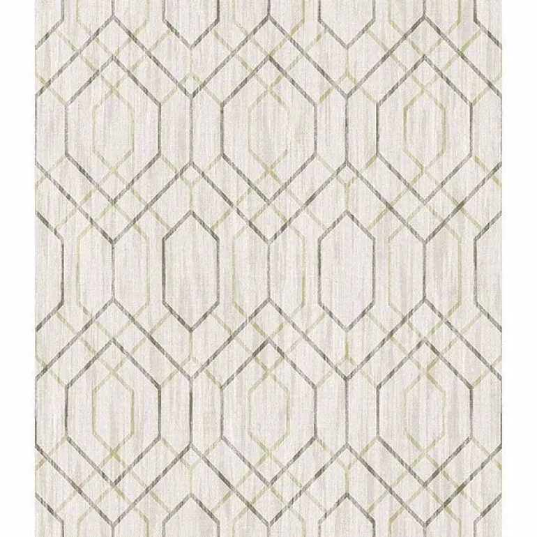 2838-AW87734 Lyla Beige Trellis Wallpaper