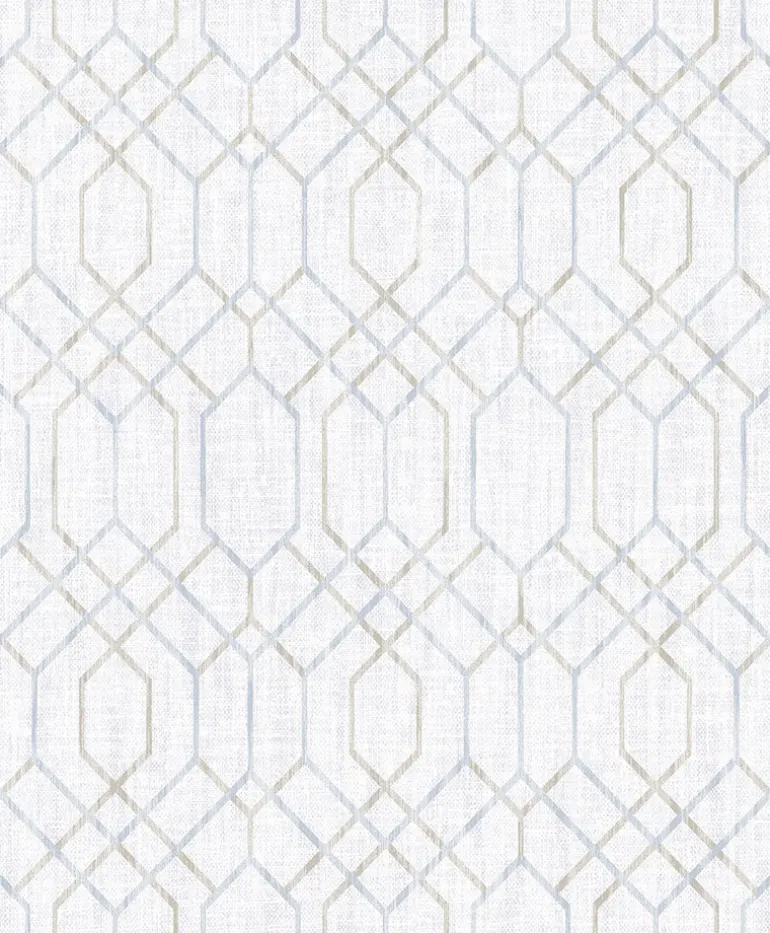2838-AW87732 Lyla Grey Trellis Wallpaper