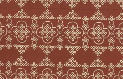 Bandhani Print Venetian Red Laura Kiran Fabric