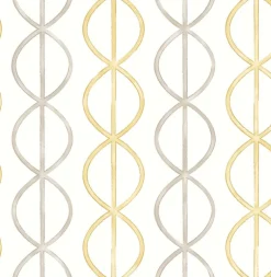 Banning Stripe Honey Geometric Wallpaper
