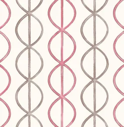 Banning Stripe Pink Geometric Wallpaper
