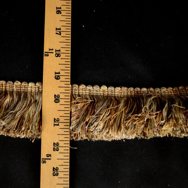 BD500 7 Gold Earth Tones Brush Fringe Trim