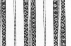 Berber Stripe Black On White Laura Kiran Fabric