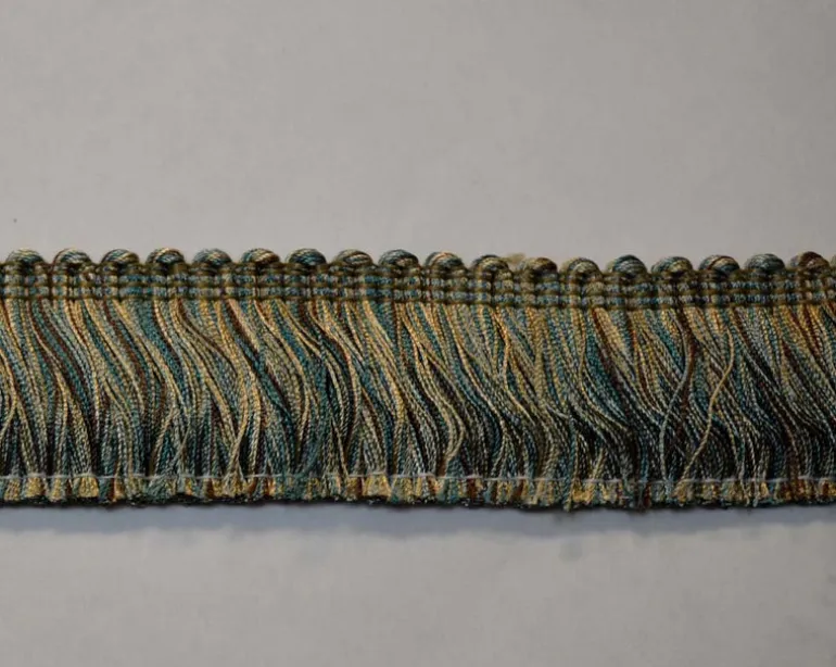 BF4004 23/63 Green Brown Tan 2 inch Brush Fringe