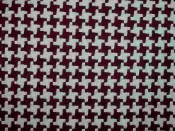 Big Houndstooth Chocolate Robin Laura Kiran Fabric