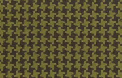 Big Houndstooth Chocolate Clay Laura Kiran Fabric