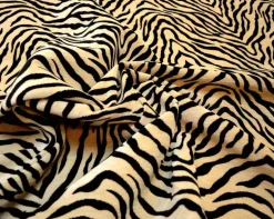 Black Cream Tiger Upholstery Fabric Chenille 1710 Shadow