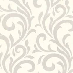 Bletilla Teal Scroll Wallpaper