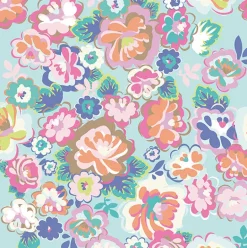Blue English Country Floral Dream Wall Mural