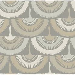 BO6645 Gray Feather and Fringe Wallpaper