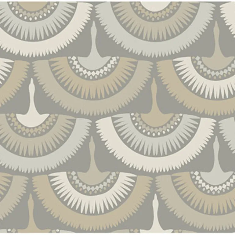BO6645 Gray Feather and Fringe Wallpaper