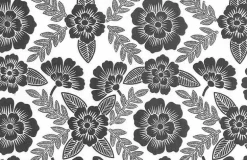 Bohemia Print Black Laura Kiran Fabric
