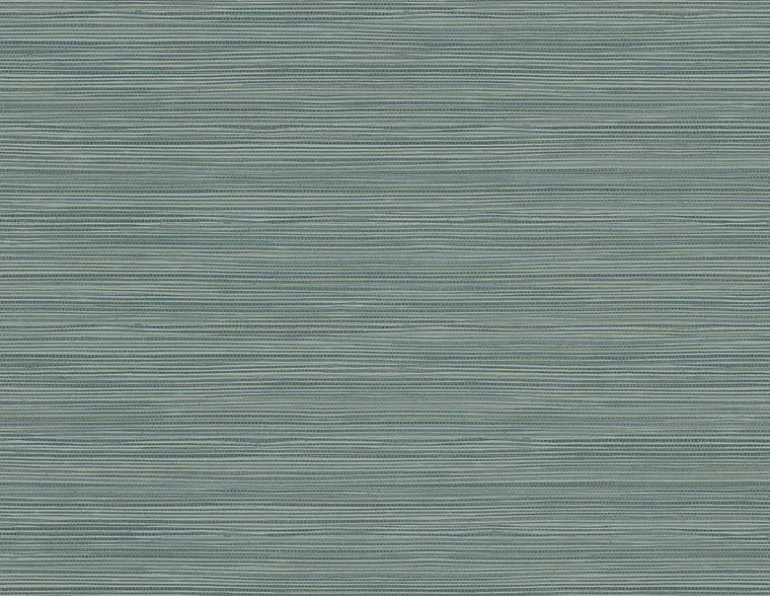 Bondi Teal Grasscloth Texture Wallpaper