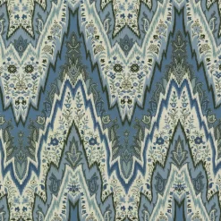 Bray Flamestitch 750691 Indigo Williamsburg PK Lifestyles Fabric