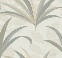CA1551 White/Off Whites El Morocco Palm Wallpaper