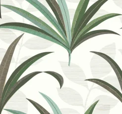 CA1553 White/Off Whites El Morocco Palm Wallpaper