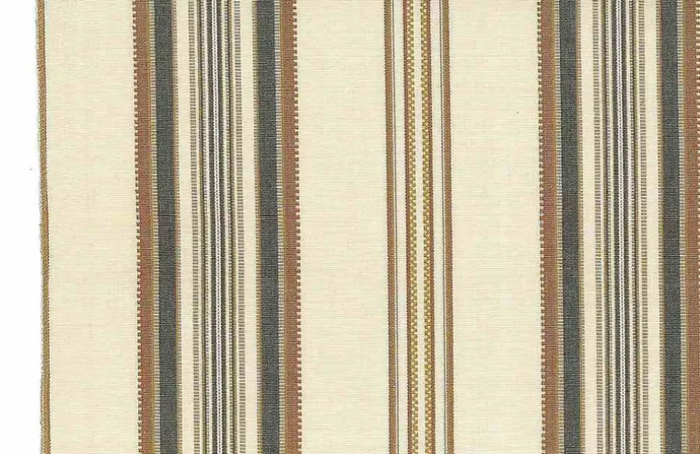 Casablanca Stripe Browns Laura Kiran Fabric