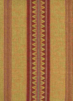 Catalan Stripe Berry Gold Laura Kiran Fabric