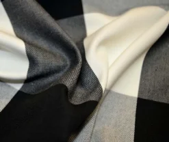 Checkmate Black Cream Sheldon & Barnett Fabric