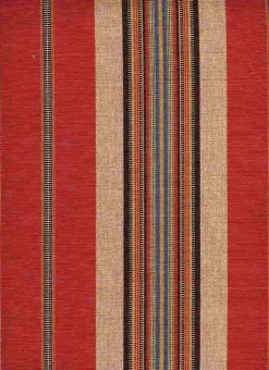 Cheyenne Stripe Red Laura Kiran Fabric