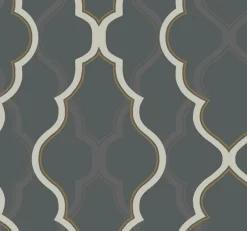 CI2395 Black Double Damask Wallpaper