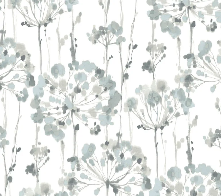 CI2426 Blue Gray Flourish Wallpaper