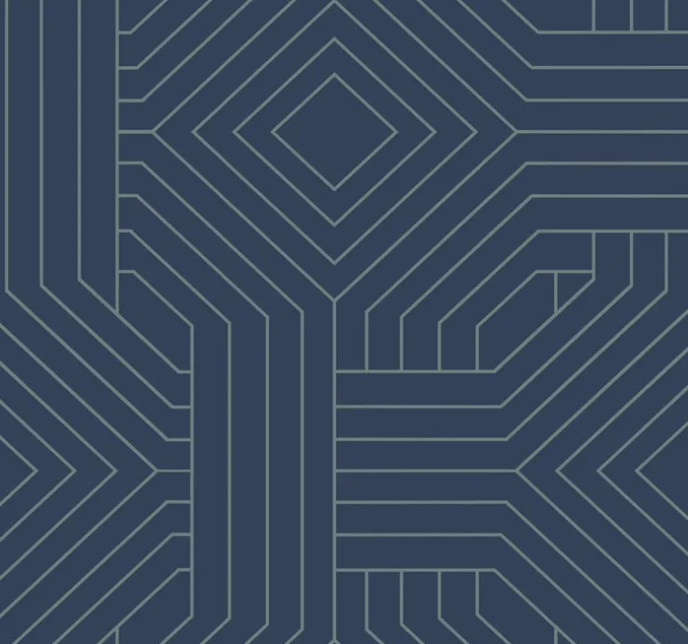 CI2375 Navy Diverging Diamonds Wallpaper