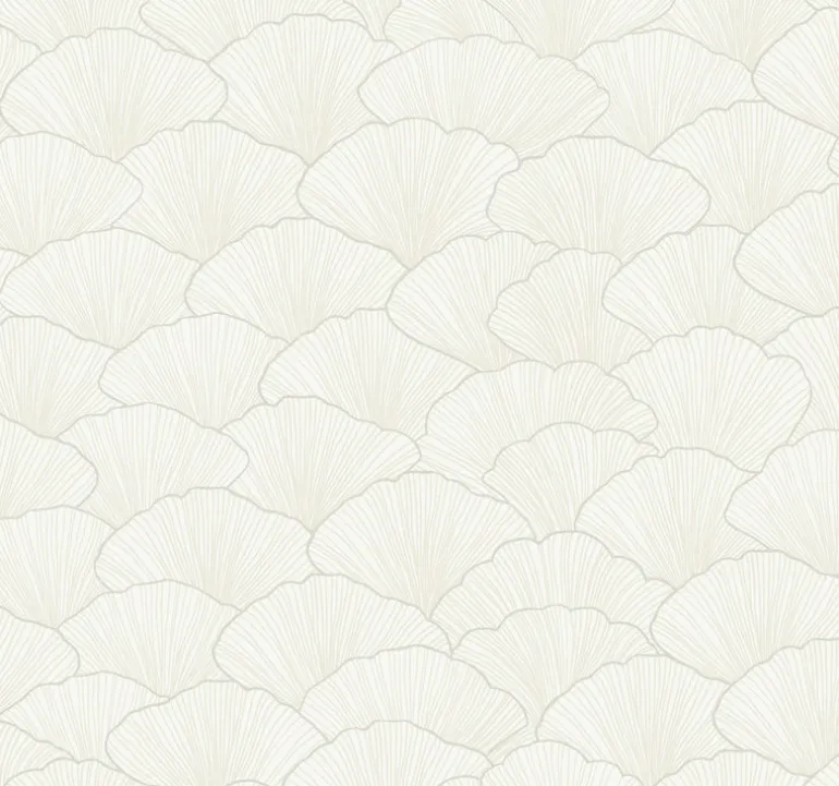 CI2335 White Cream Luminous Ginkgo Wallpaper