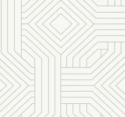 CI2374 White Diverging Diamonds Wallpaper