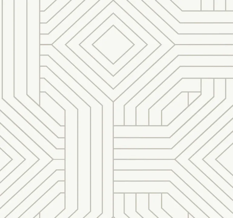 CI2374 White Diverging Diamonds Wallpaper