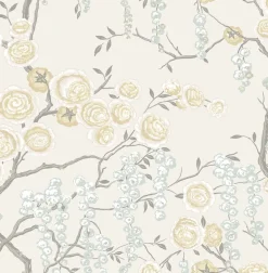 Citrine Peony Tree Wallpaper
