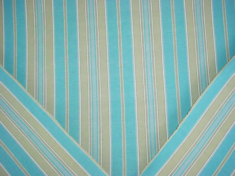 Corfu Stripe Teal Jade Laura Kiran Fabric
