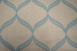 Cornell Teal Tissus Fabric